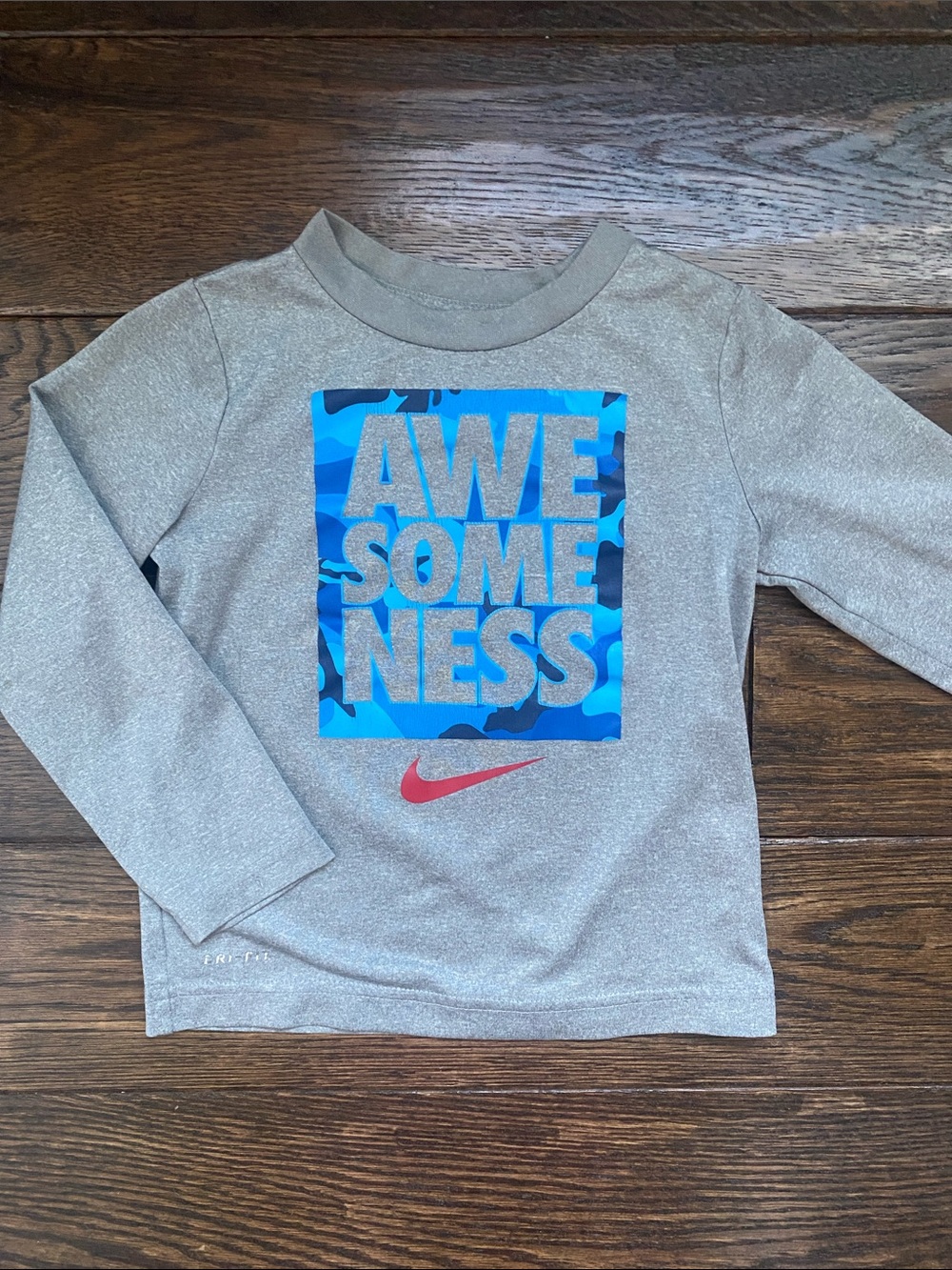 Nike Gray 'AWESOMENESS' Dri-Fit Tee